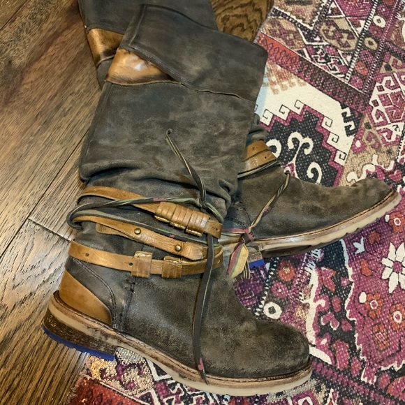 leather bohemian boots